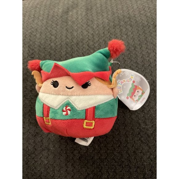 New 4.5 Squishmallows Emmy The Elf Christmas 2021 D12 - Picture 1 of 1